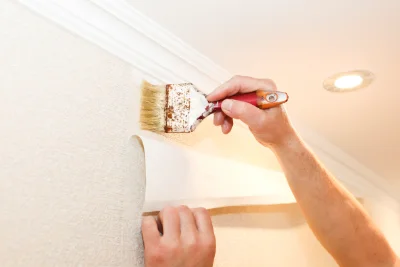 Pose de papier peint à la Chapelle-Viel — revêtements muraux et toiles de verre